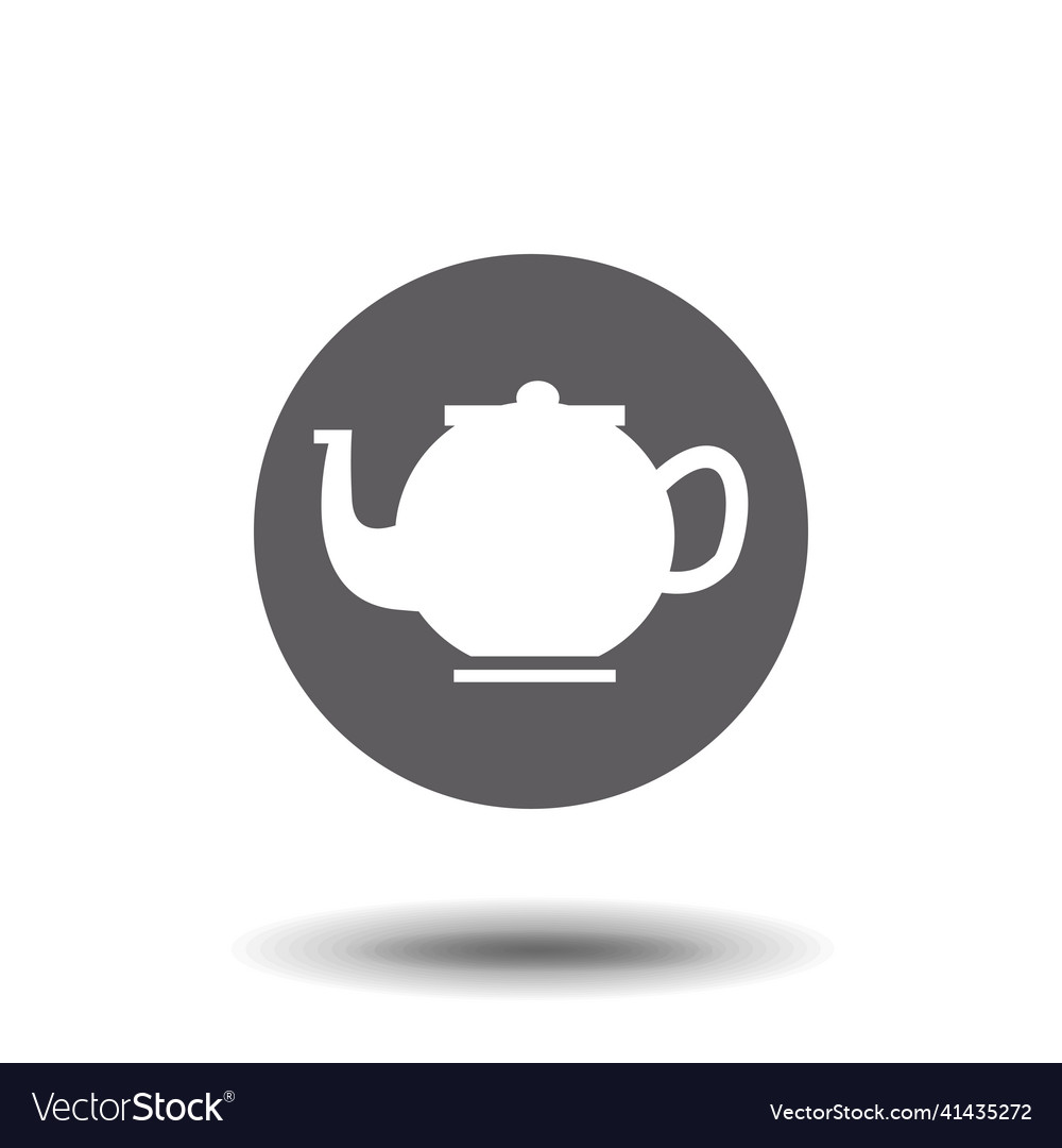 Teapot icon tea symbol isolated on white Vector Image
