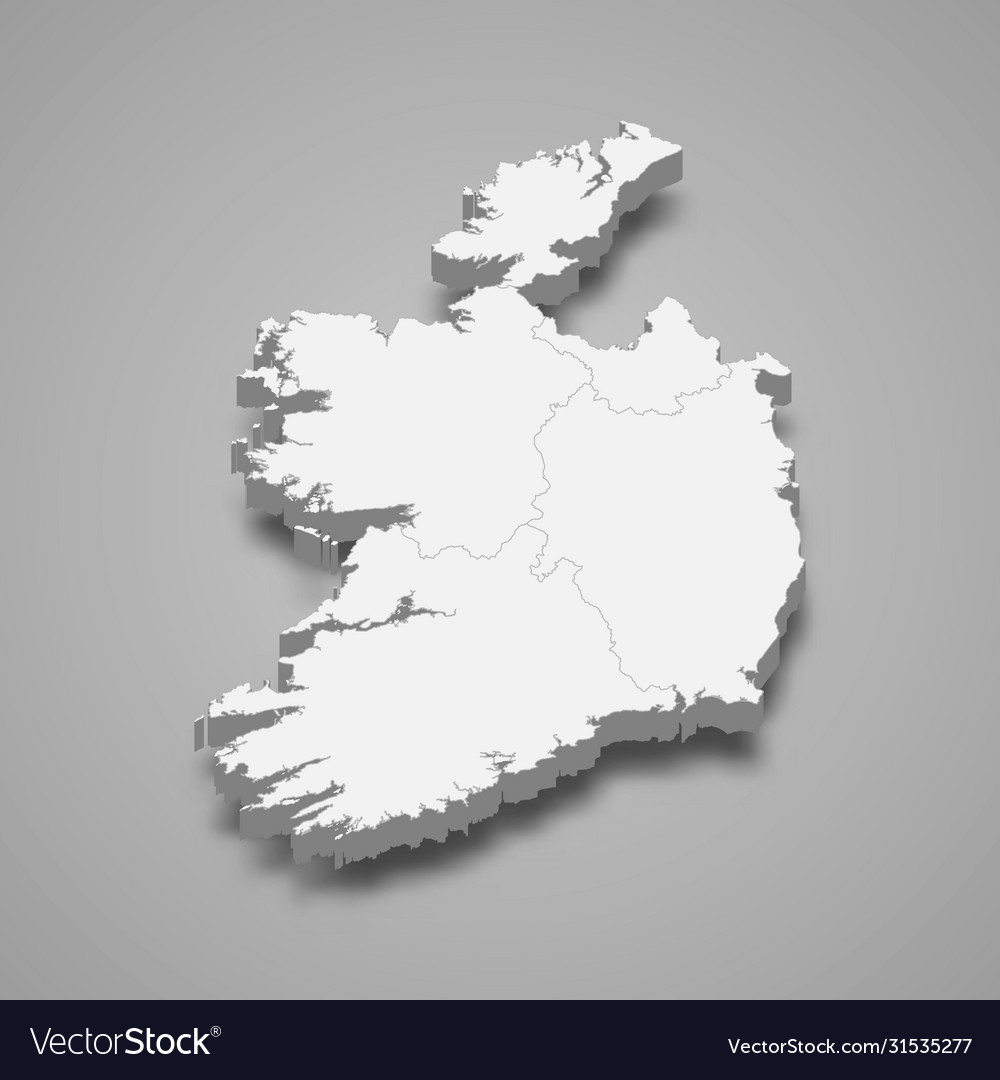 3D Ireland Map Template