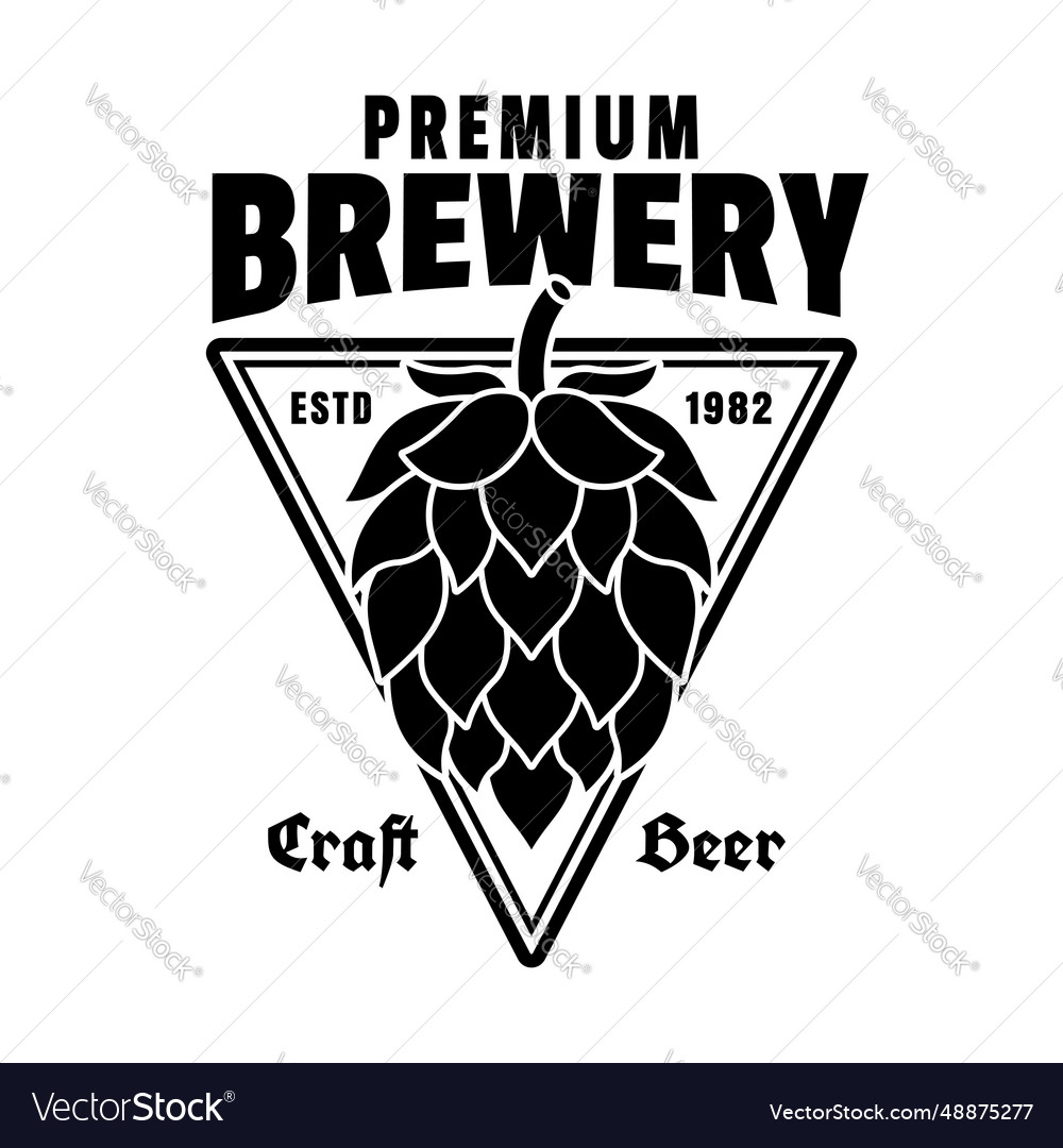 Brewery Company Emblem Label Badge Royalty Free Vector Image