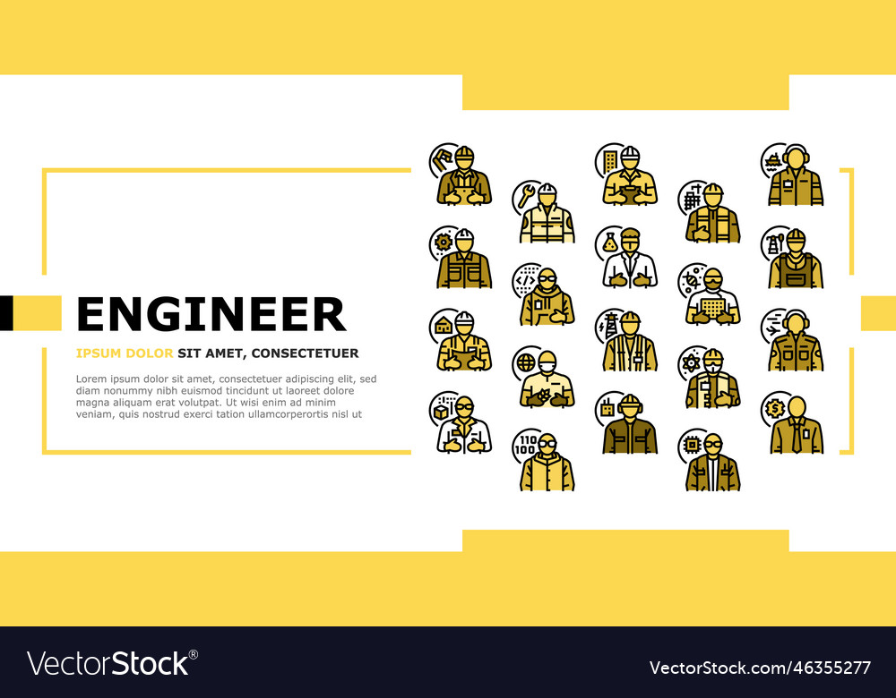 Engineer technology work man landing header