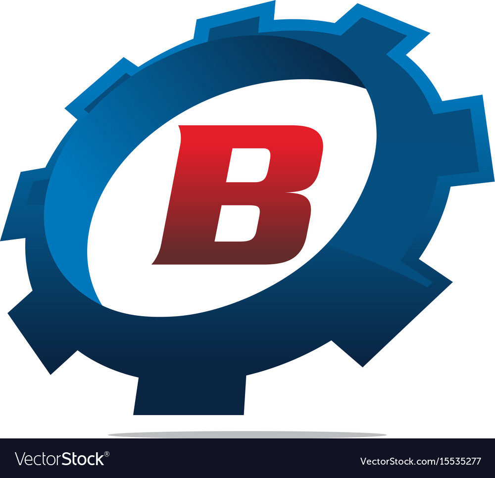 Gear logo letter b