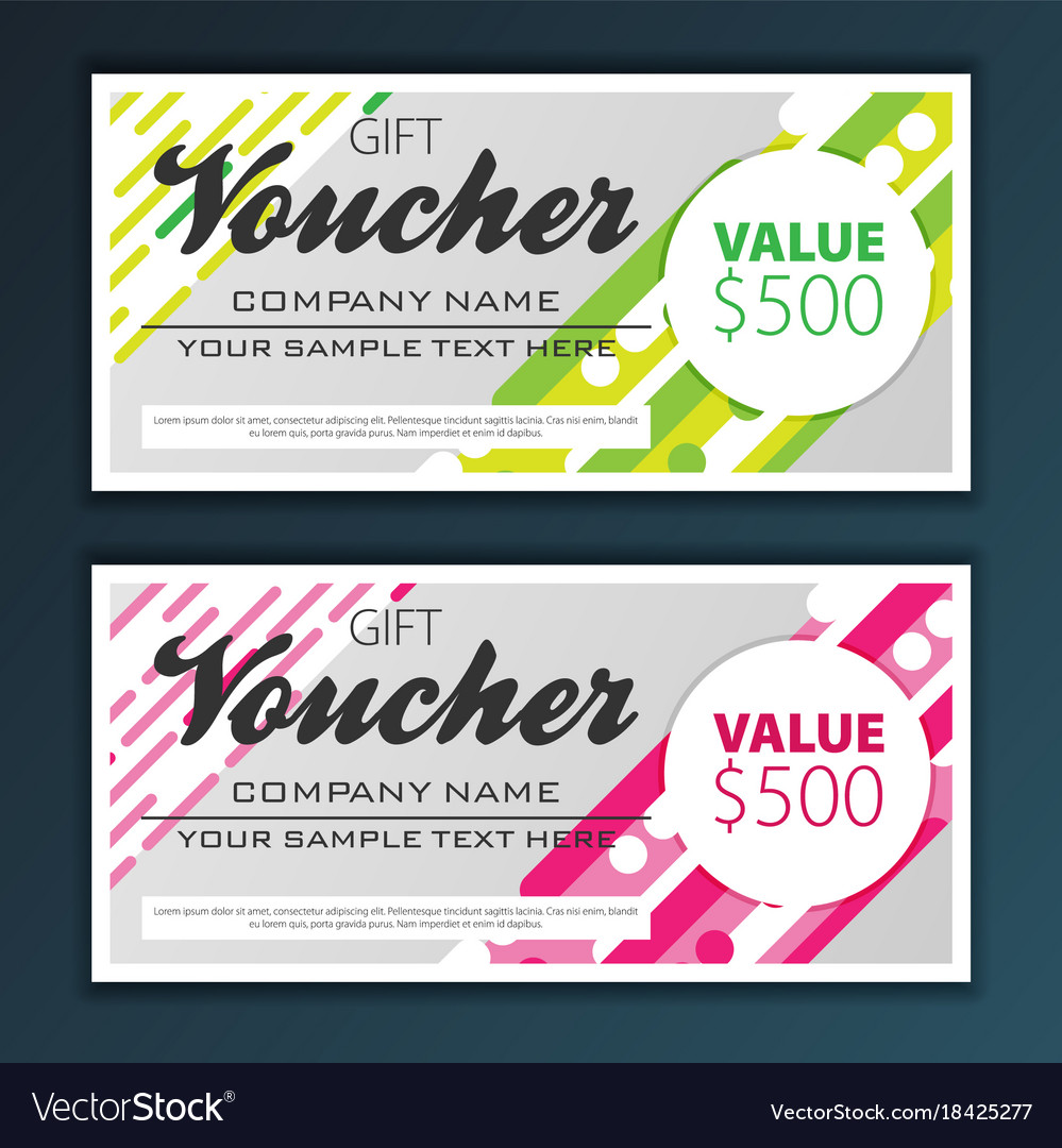 Gift voucher template Royalty Free Vector Image