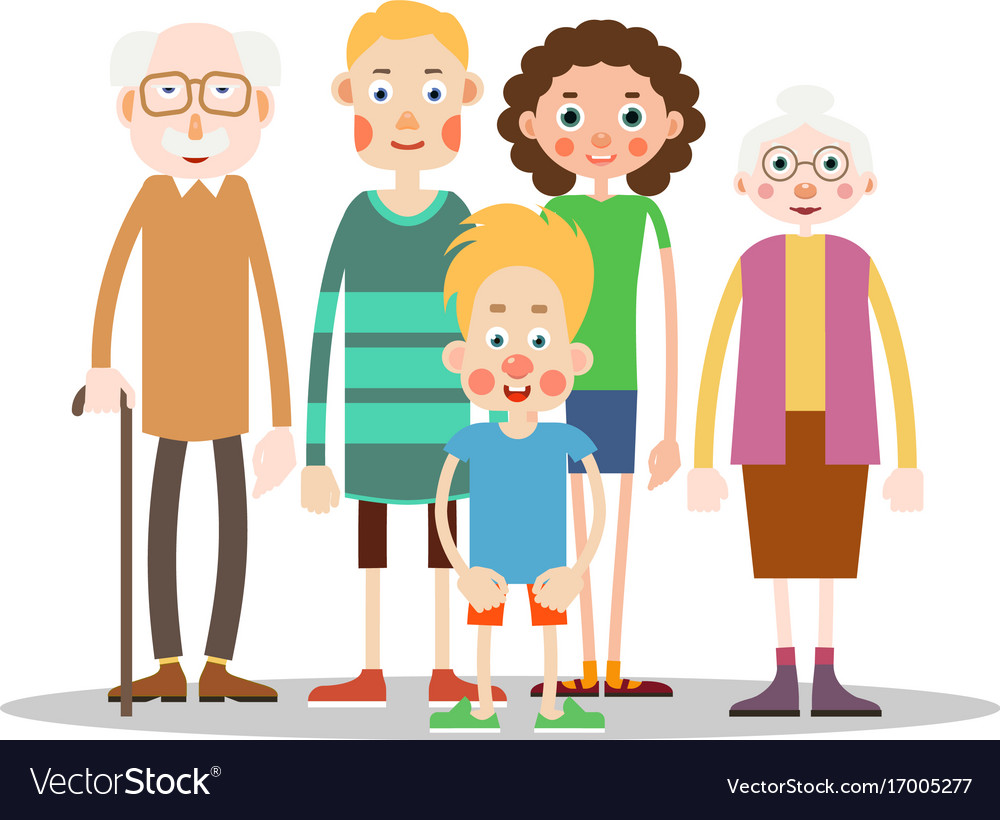 Happy Family Together Royalty Free Vector Image