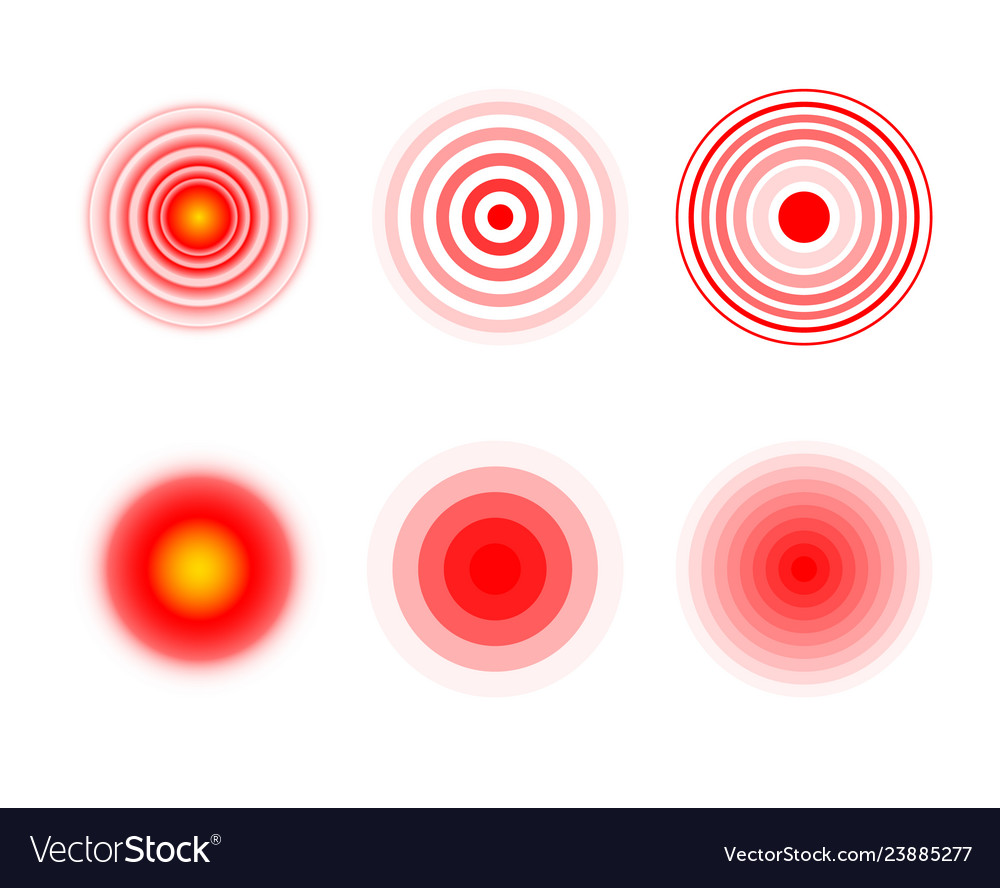 Isolated bold red ring from thin to thick