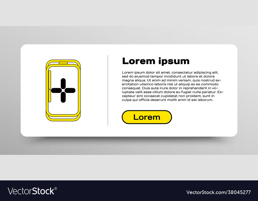 Line smartphone and playing in game icon isolated vector image Line smartphone and playing in game icon isolated