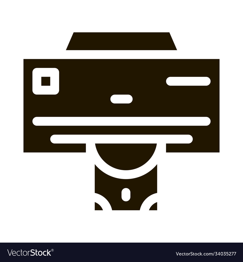 Money issuing printer icon glyph