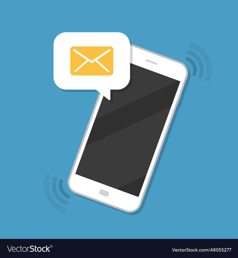 New message notification with envelope icon