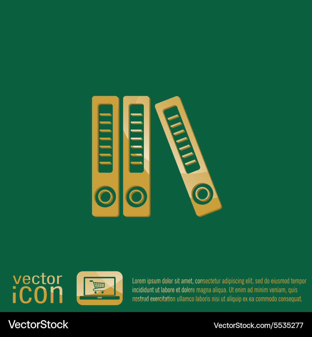 Office folders with papers and documents archives Vector Image