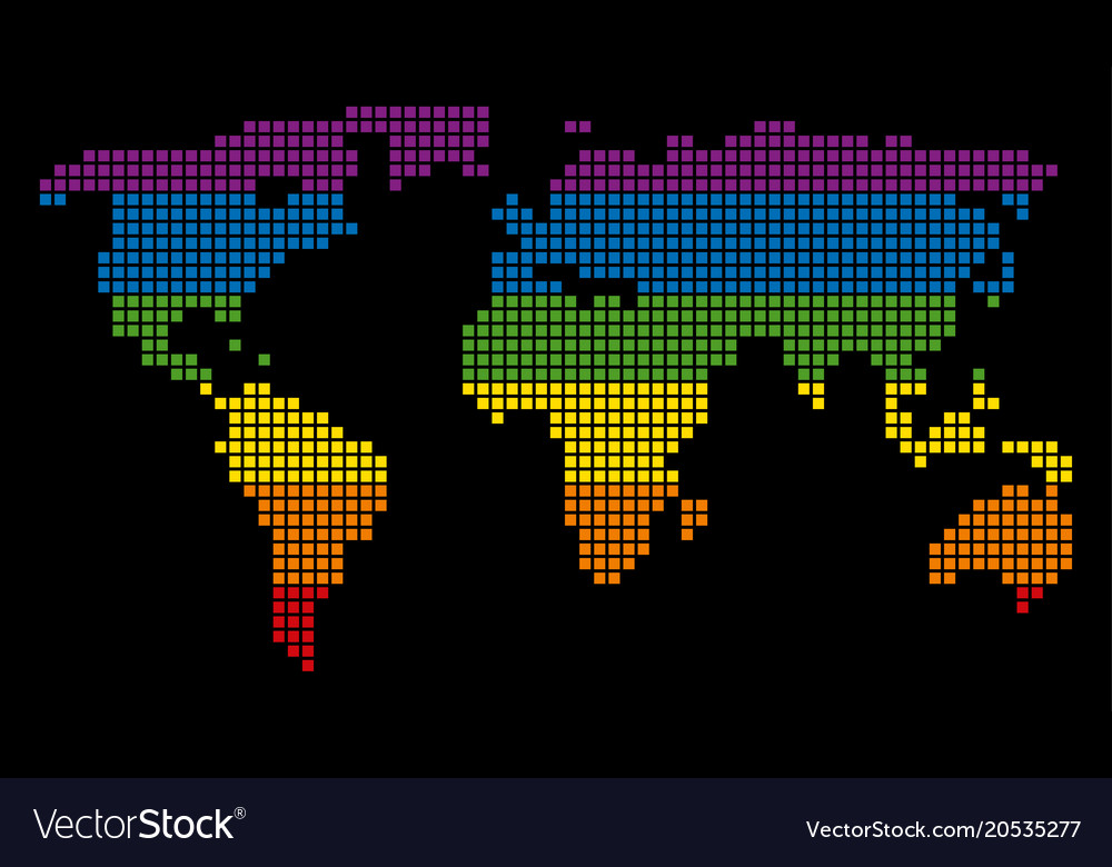 Spectrum pixel lgbt world map
