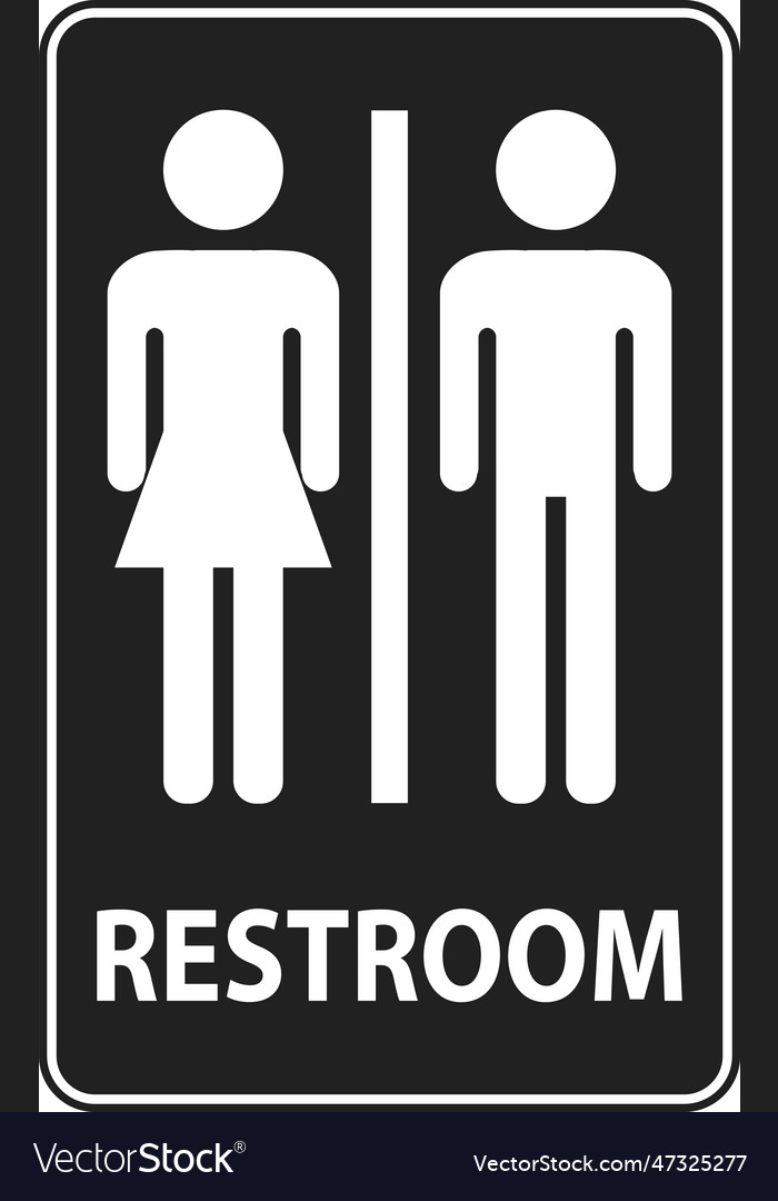 Symbol bathroom sign restroom with man and woman Vector Image