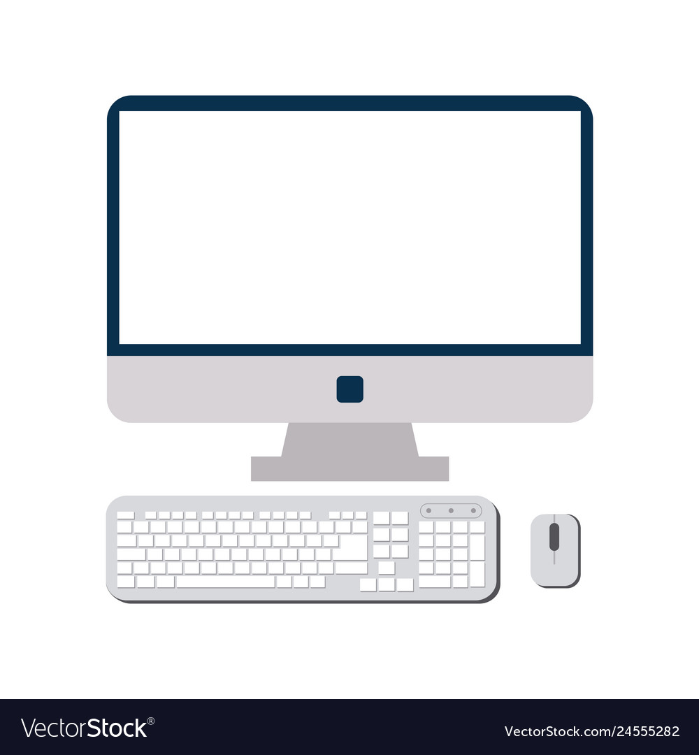 Computer with keyboard and mouse