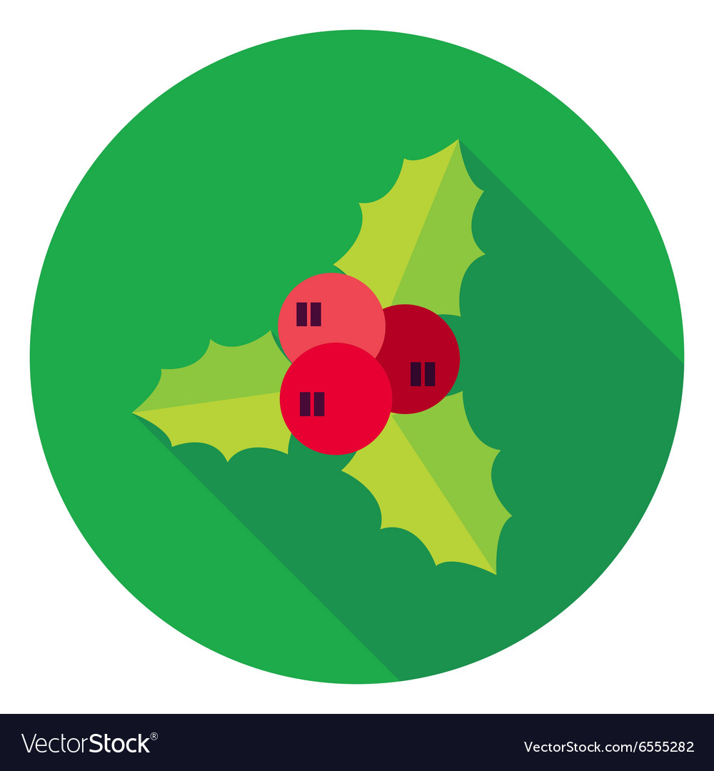 Flat design rowan berry circle icon