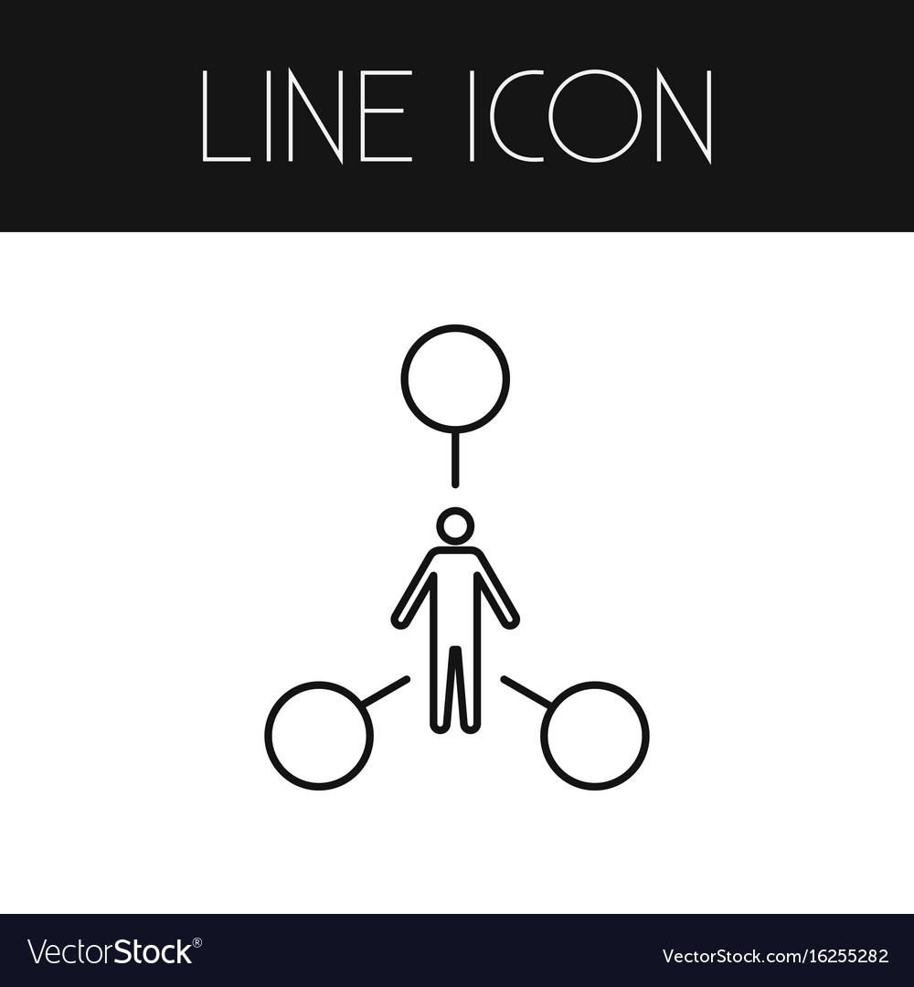 Isolated human outline tasks element can