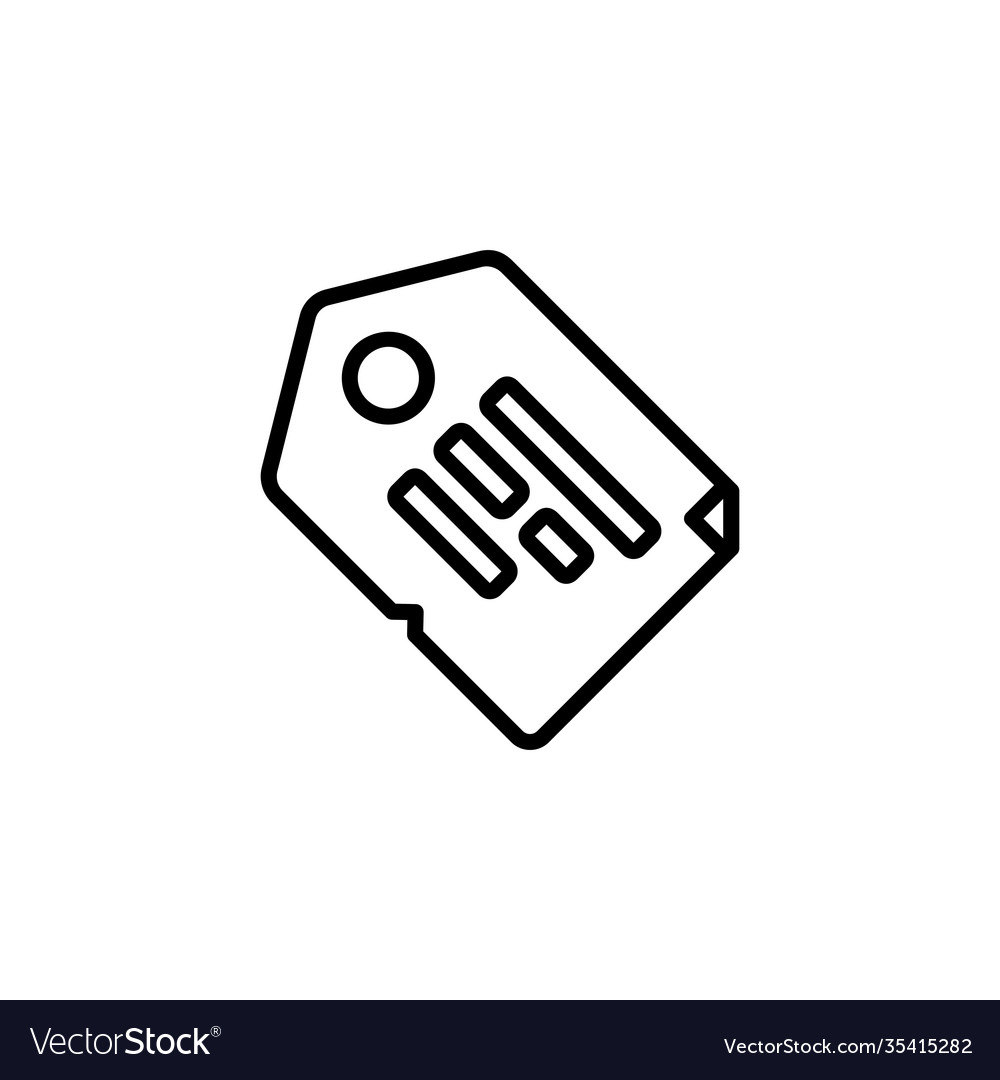 Label icon line style perfect for website vector image Label icon line style perfect for website