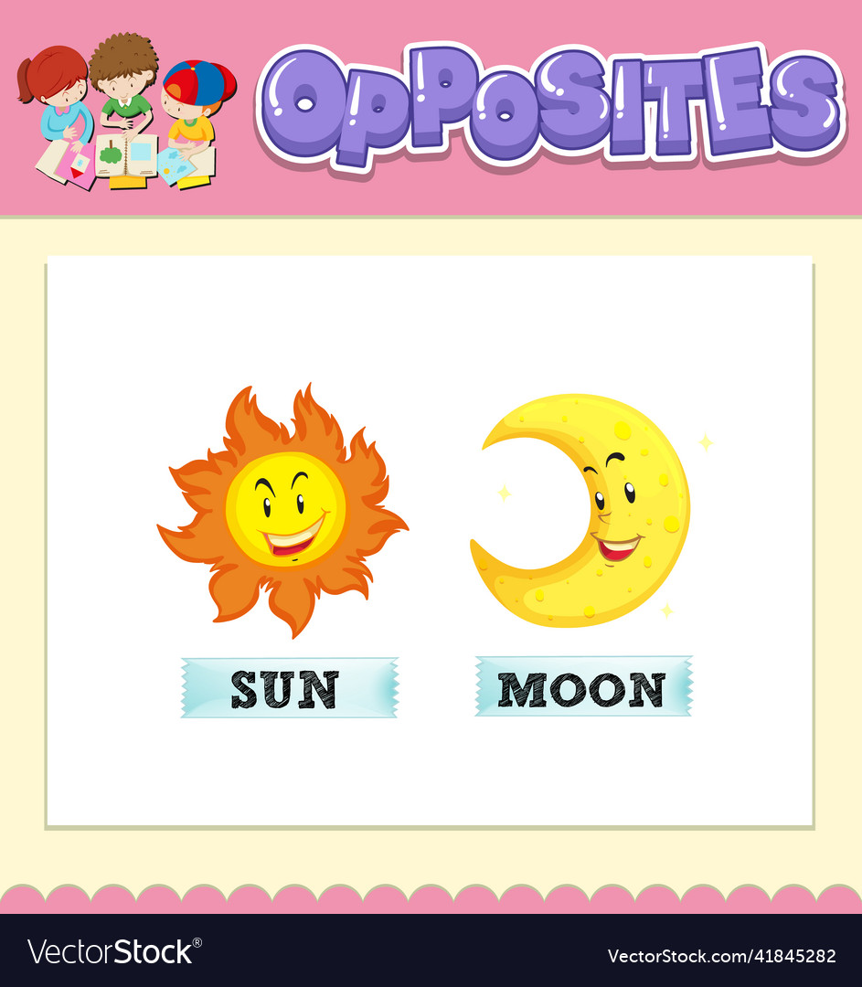 Opposite words for sun and moon