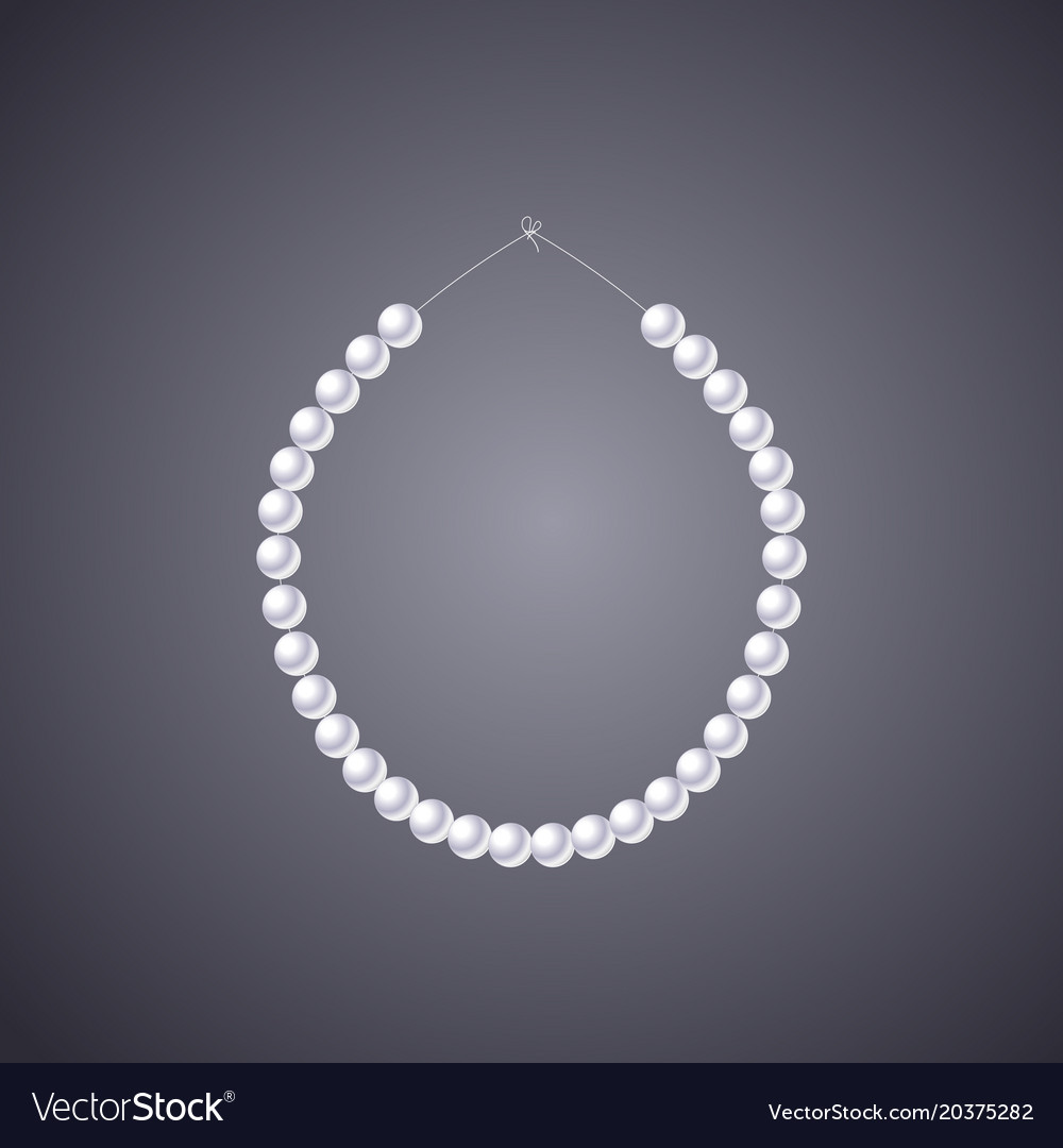 Pearls Necklace Clipart Royalty Free Vector Image 0693