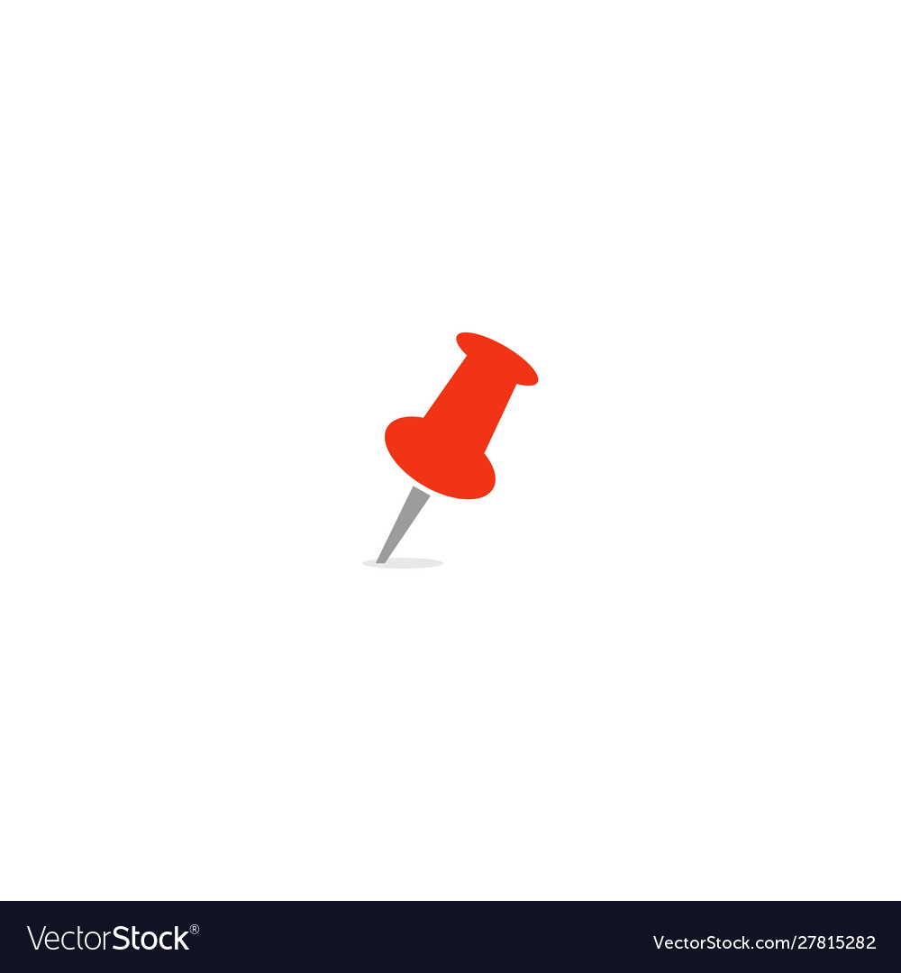 Premium Vector  Push pin icon realistic red paper fix