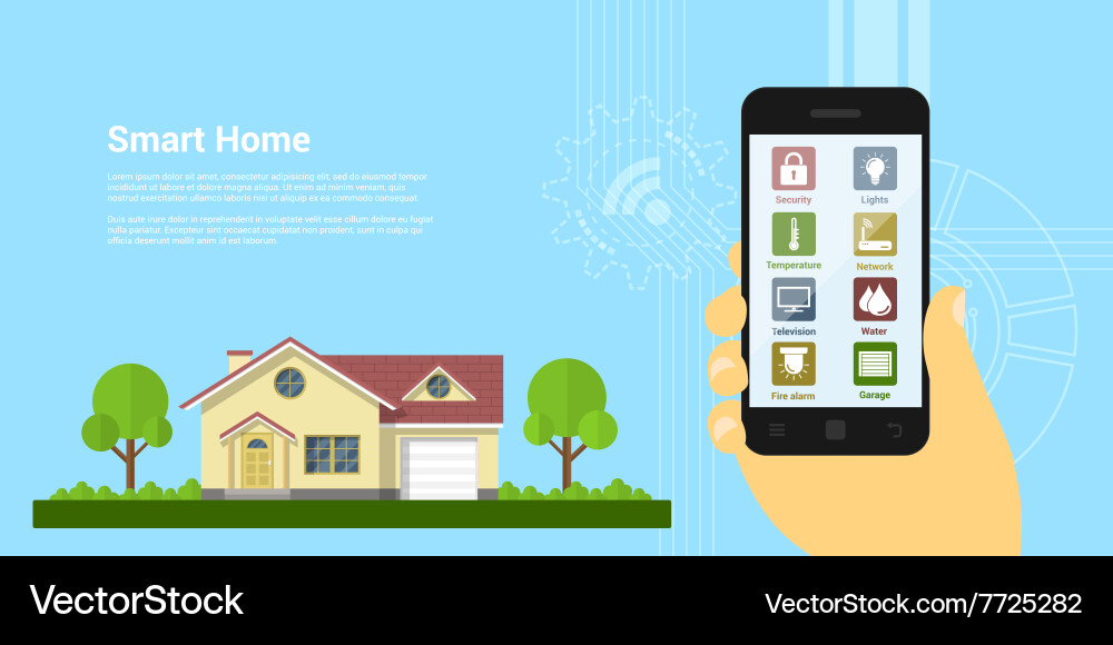 Smart home 2 Royalty Free Vector Image - VectorStock