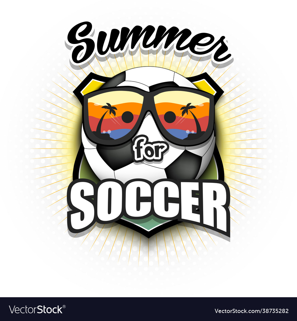 Summer football logo for soccer