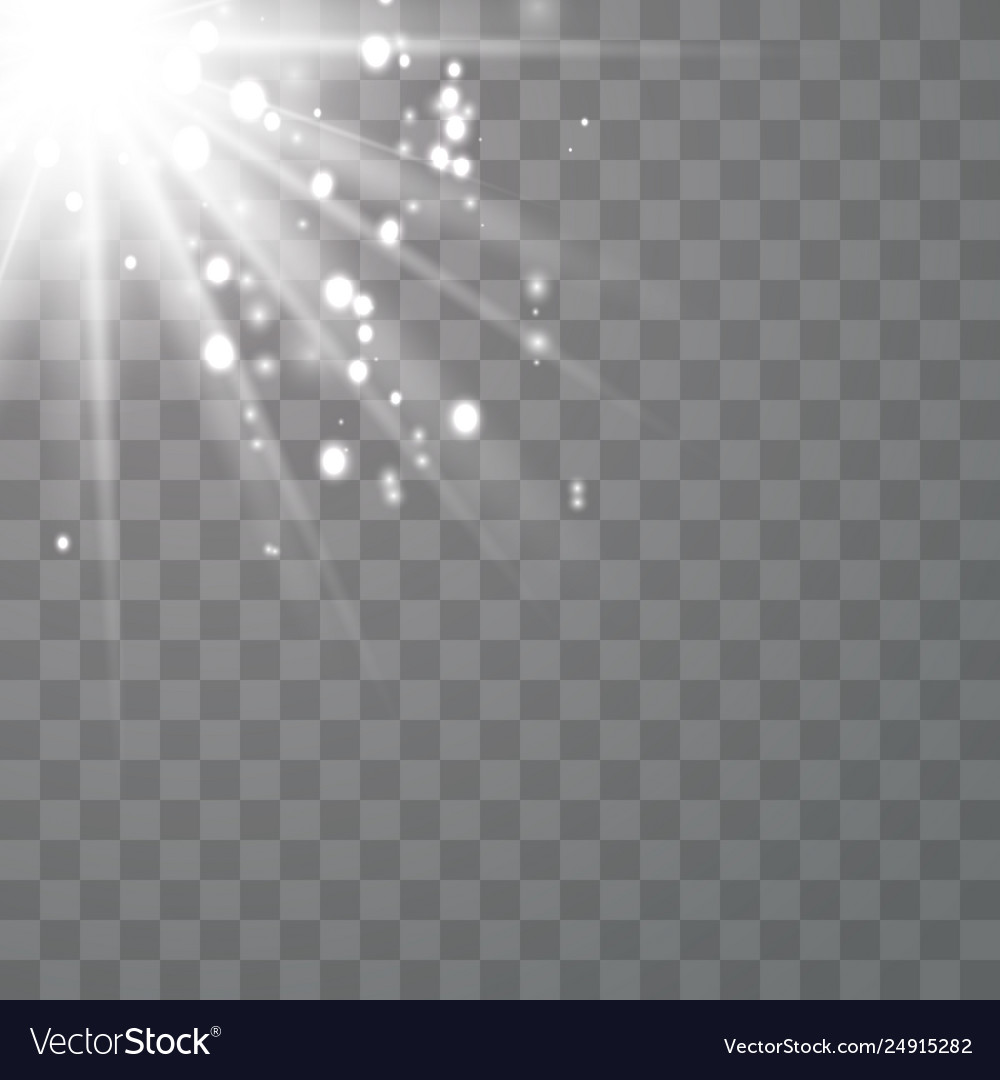 Sunlight on a transparent background vector image Sunlight on a transparent background