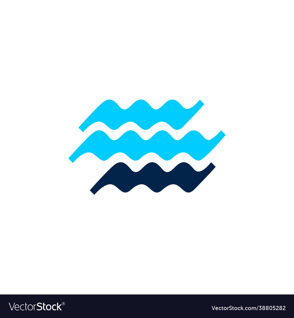 Water wave sea river logo icon