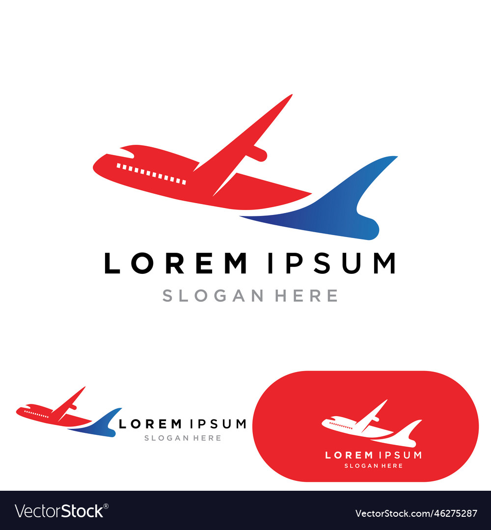 Air travel logo icon design template Royalty Free Vector