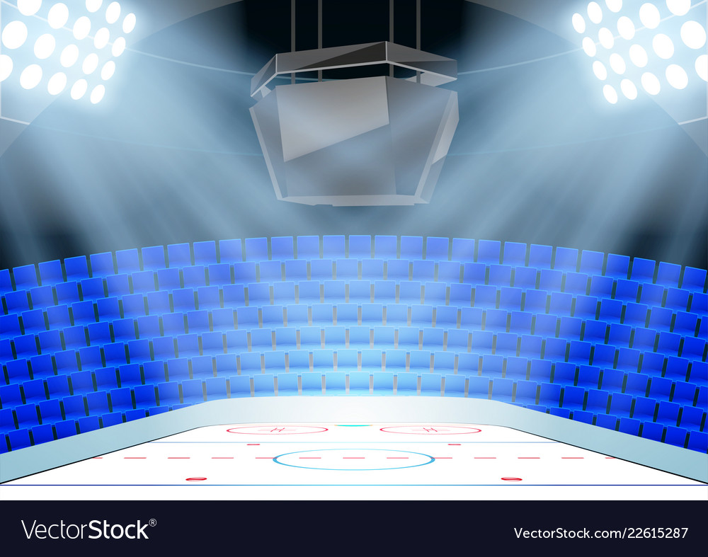 Backgrounds ice hockey arena Royalty Free Vector Image
