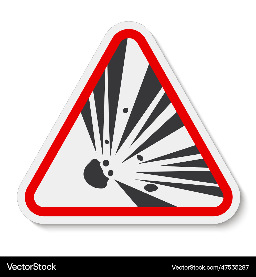 Beware explosive material symbol sign isolate Vector Image