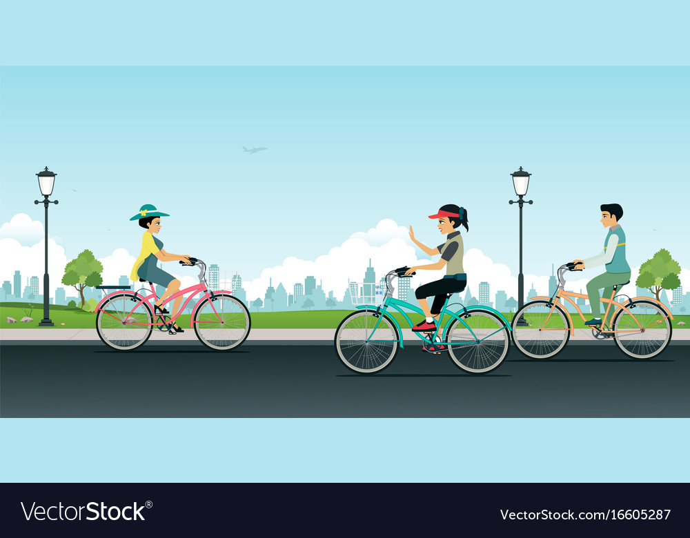 Bicycle in garden Royalty Free Vector Image - VectorStock