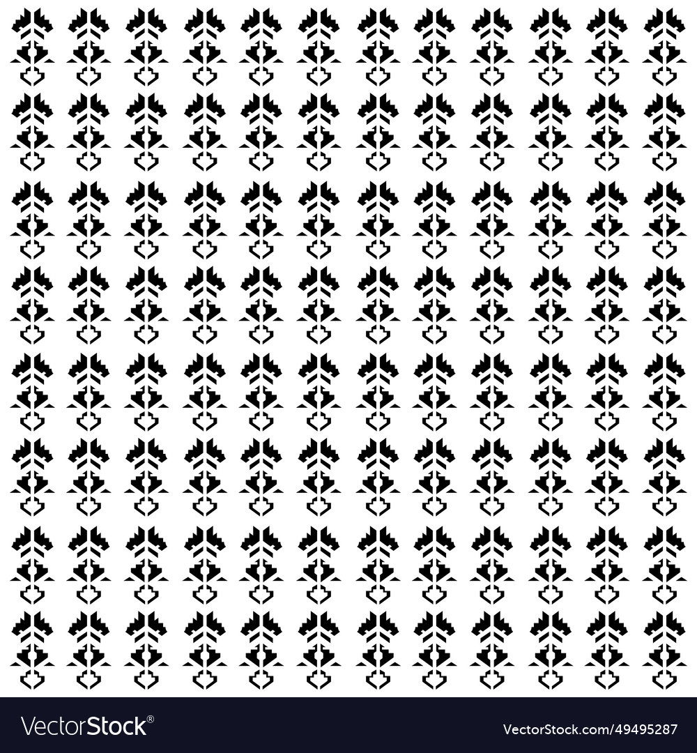 Black white ornamental fashion pattern