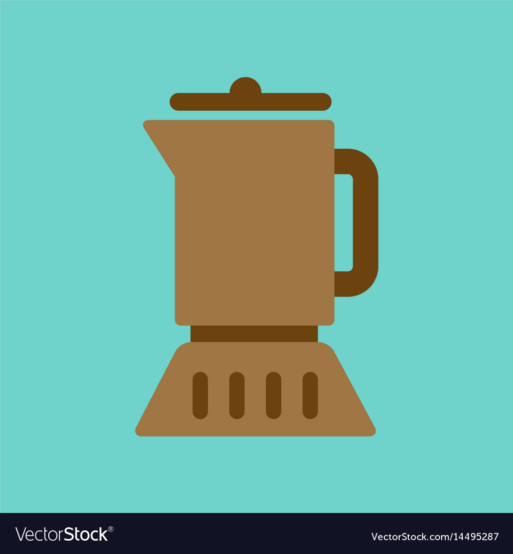 Flat icon on background coffee machine maker