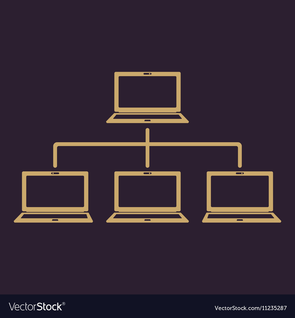 Network icon connection and internet Royalty Free Vector