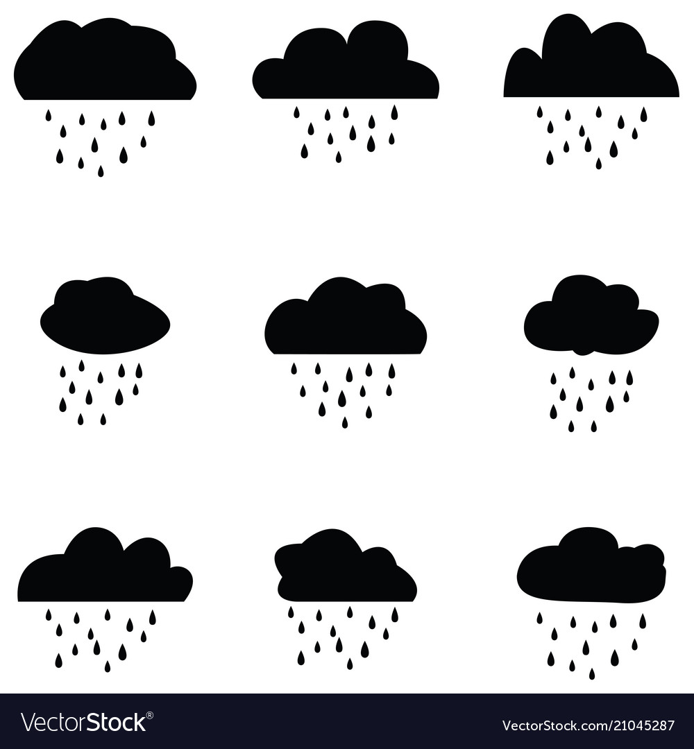 Rain icon set