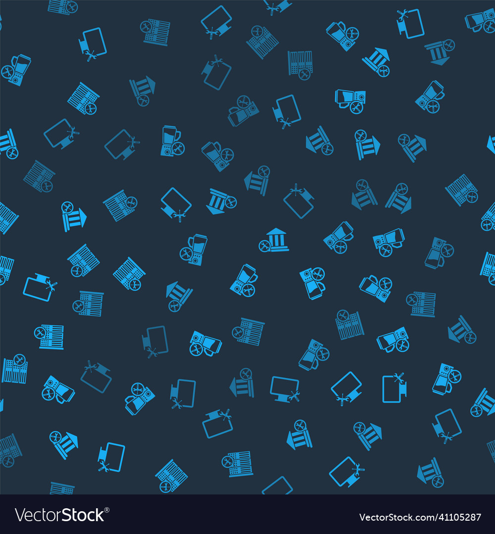 Set computer monitor service blender bank vector image Set computer monitor service blender bank