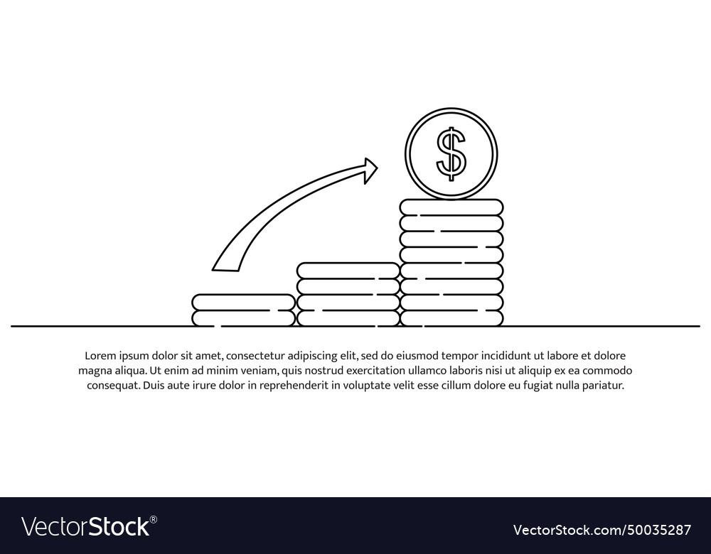 Simple continuous line design of growth chart