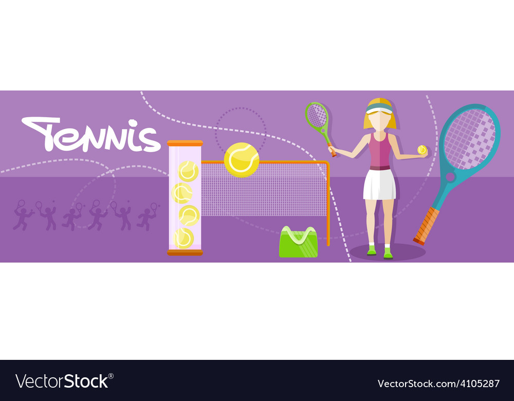 Sporty girl tennis player with racket