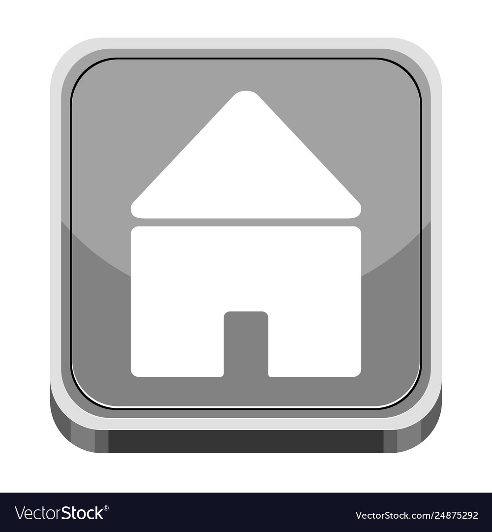 3d app button with a house icon