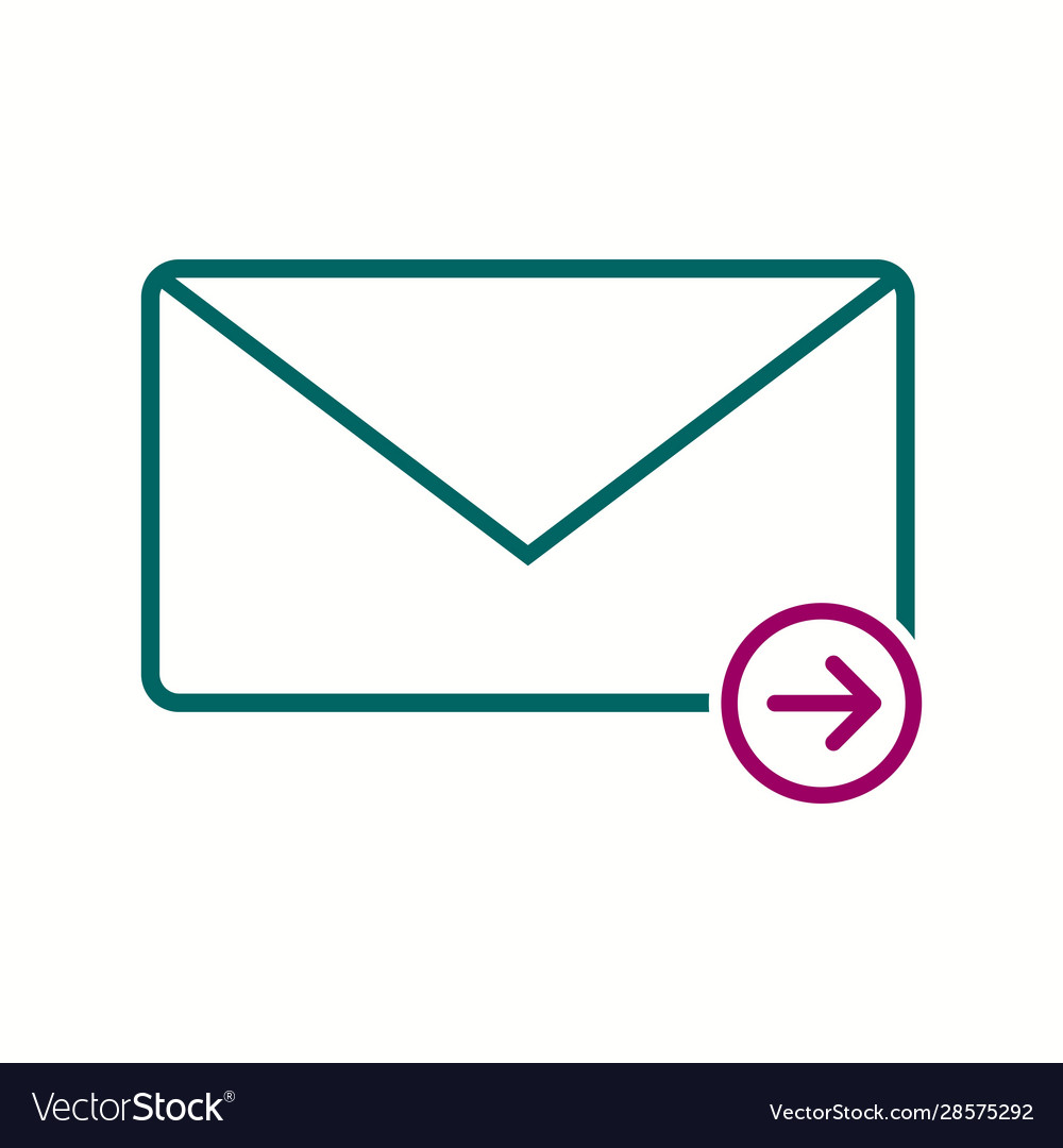 Beautiful sending message line icon