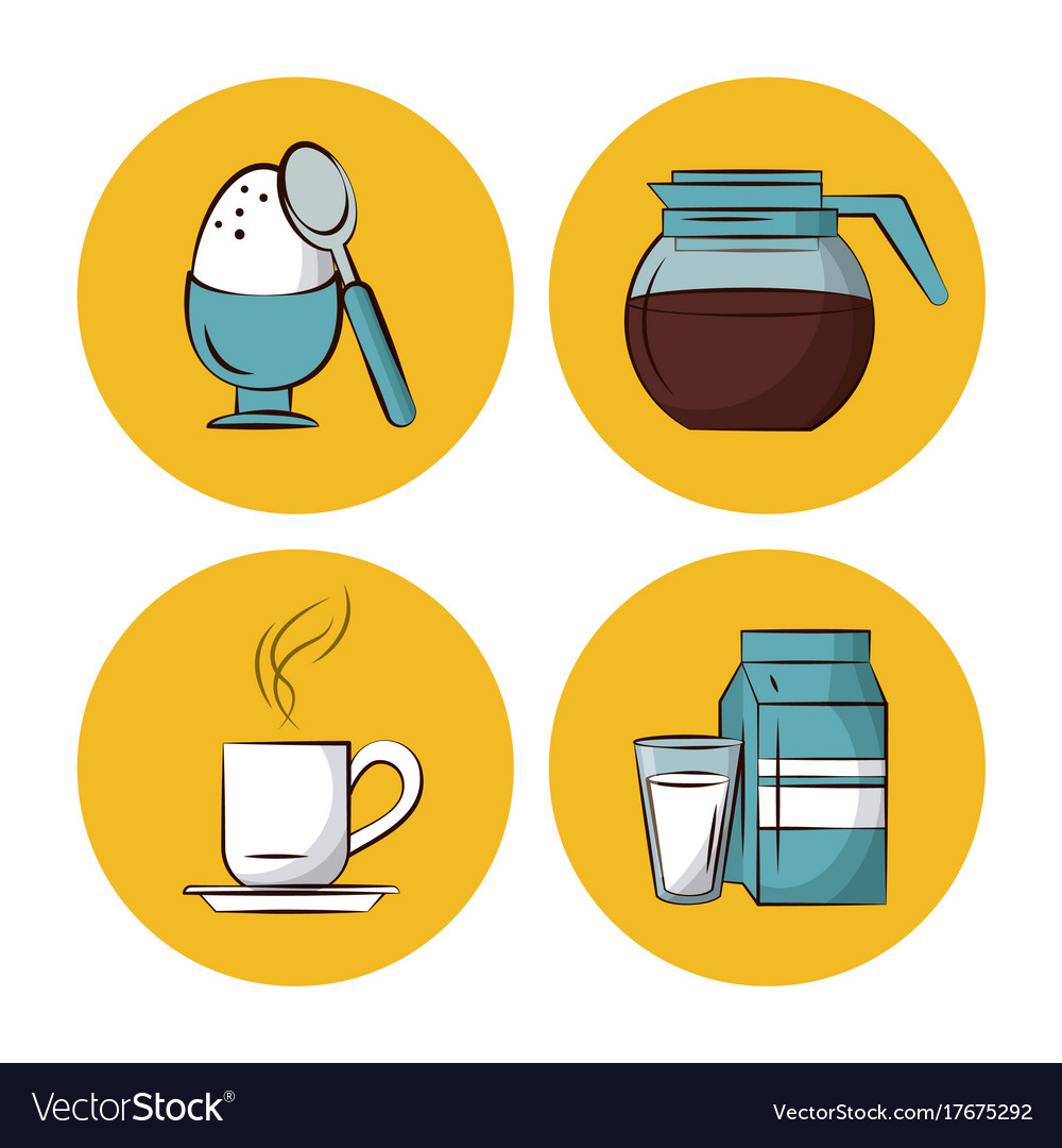 Breakfast food icons