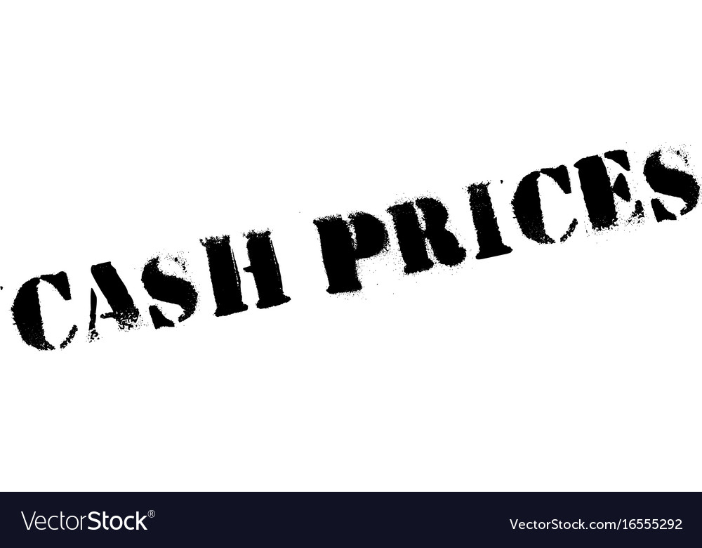 Cash prices rubber stamp