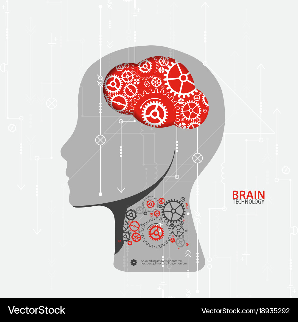 Creative brain concept background Royalty Free Vector Image