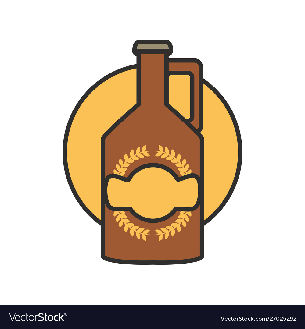 Jar beer oktoberfest festival icon Royalty Free Vector Image