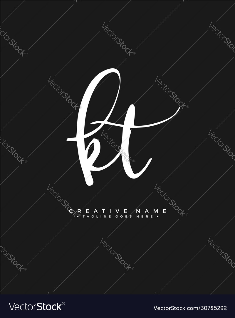 K t kt erstes Logo Signatur Handschrift vector image K t kt erstes Logo Signatur Handschrift