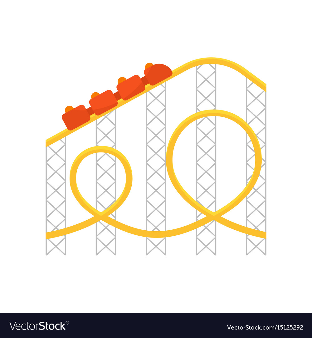 Roller coastericon for web Royalty Free Vector Image