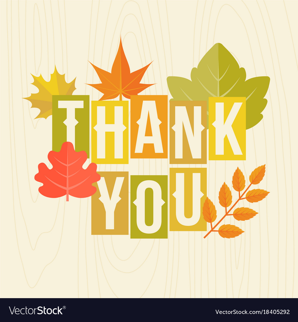 Thank You Fall Image - Printable Template Calendar