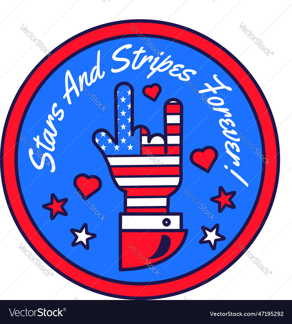 Usa stars stripes forever american flag circle