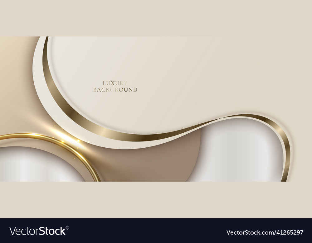 Abstract elegant white and brown wave shape Vector Image