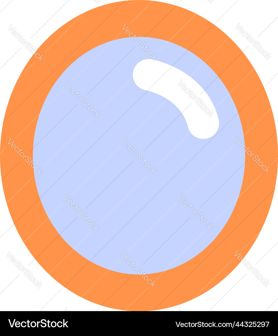 Bathroom mirror on a white background Royalty Free Vector