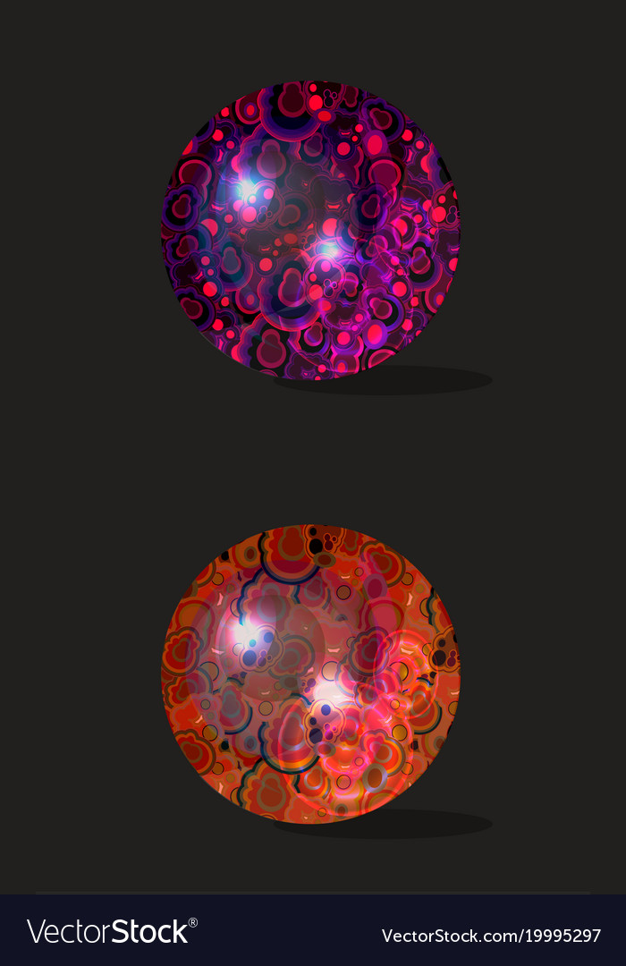 Dichroic glass spheres with malachite texture