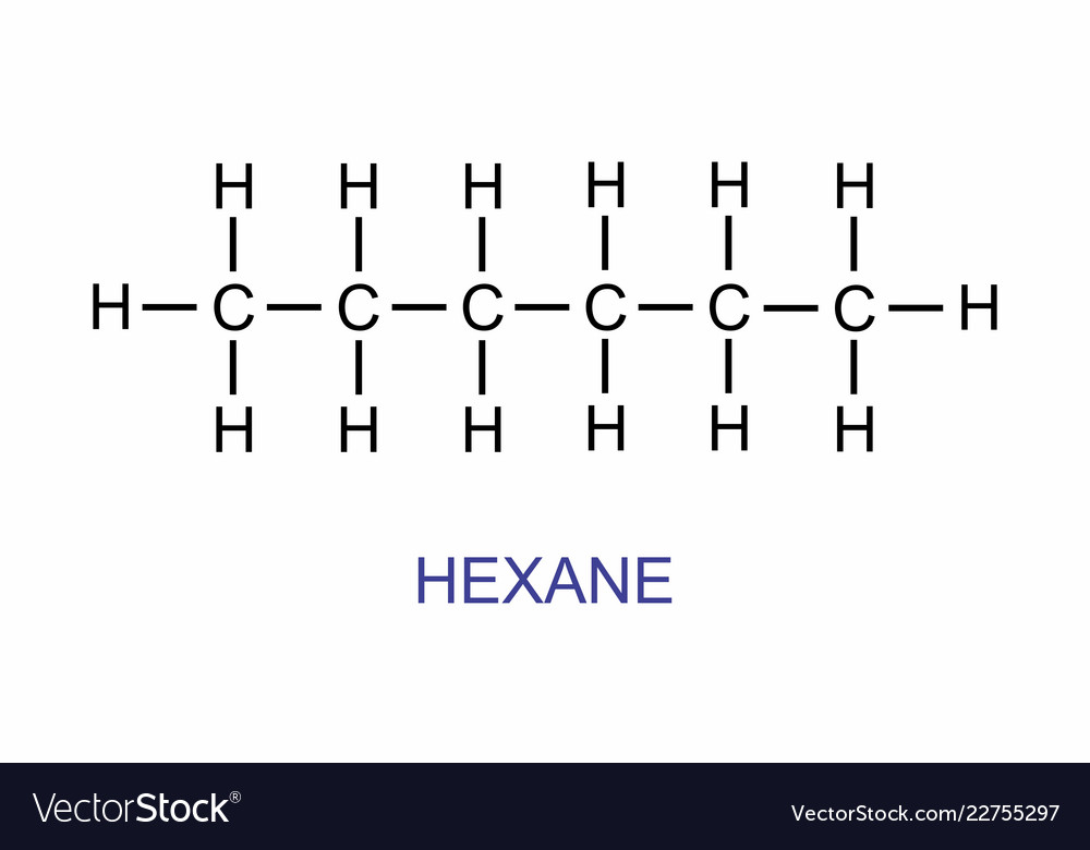 Hexane formula Royalty Free Vector Image VectorStock